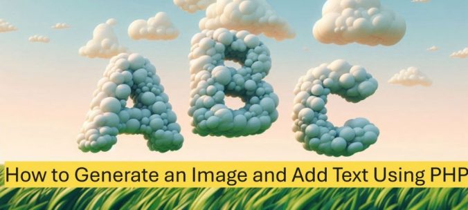 generate image using php and add any text of your choice