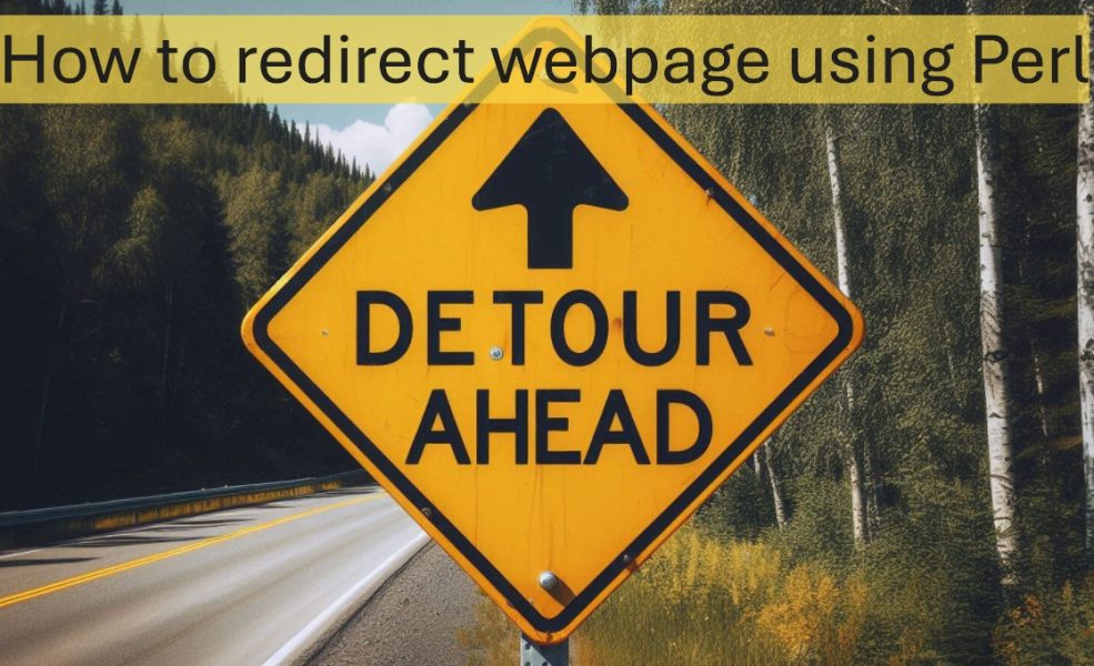redirect webpage using perl